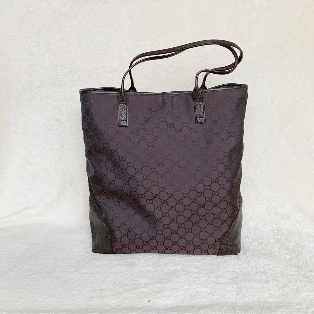 NWT Authentic Gucci Nylon GG Tall Tote Bag - Picture 2 of 9